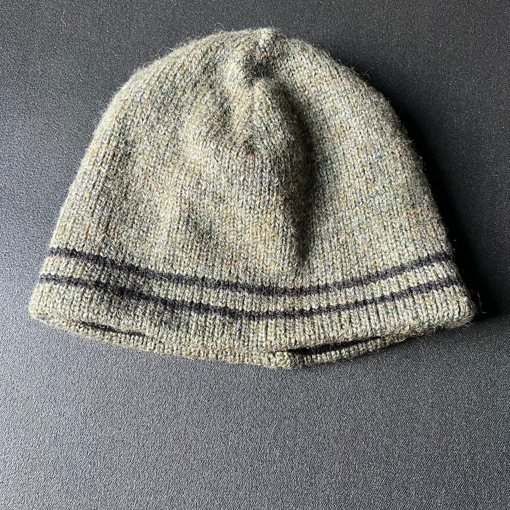 Vtg Merkley Virgin Wool Fleece Lined Beanie Ski Hat Made in Canada